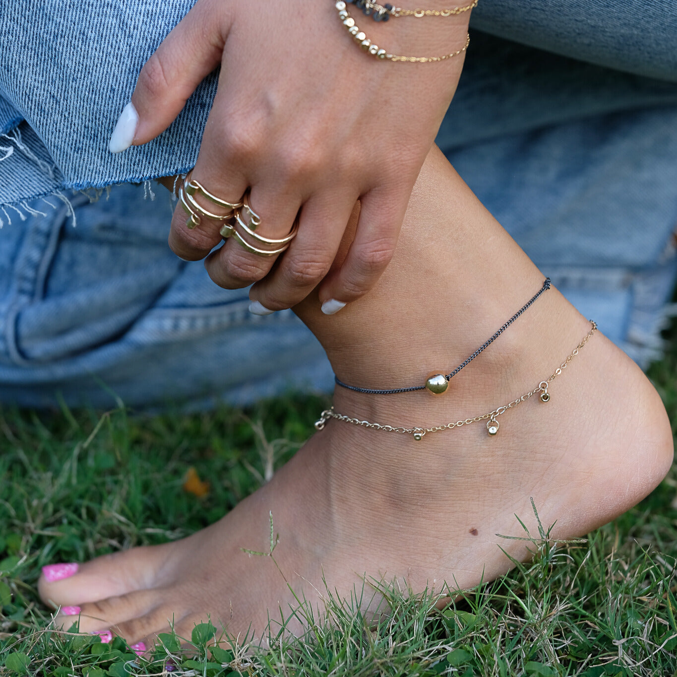 BILI Anklet Set-Lirmizrahi