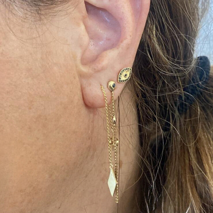 Black Diamonds EYE Earring-Lirmizrahi