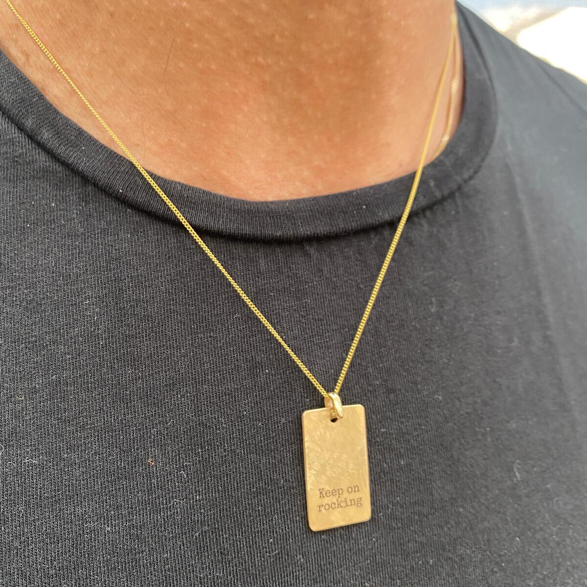 M Necklace 14K